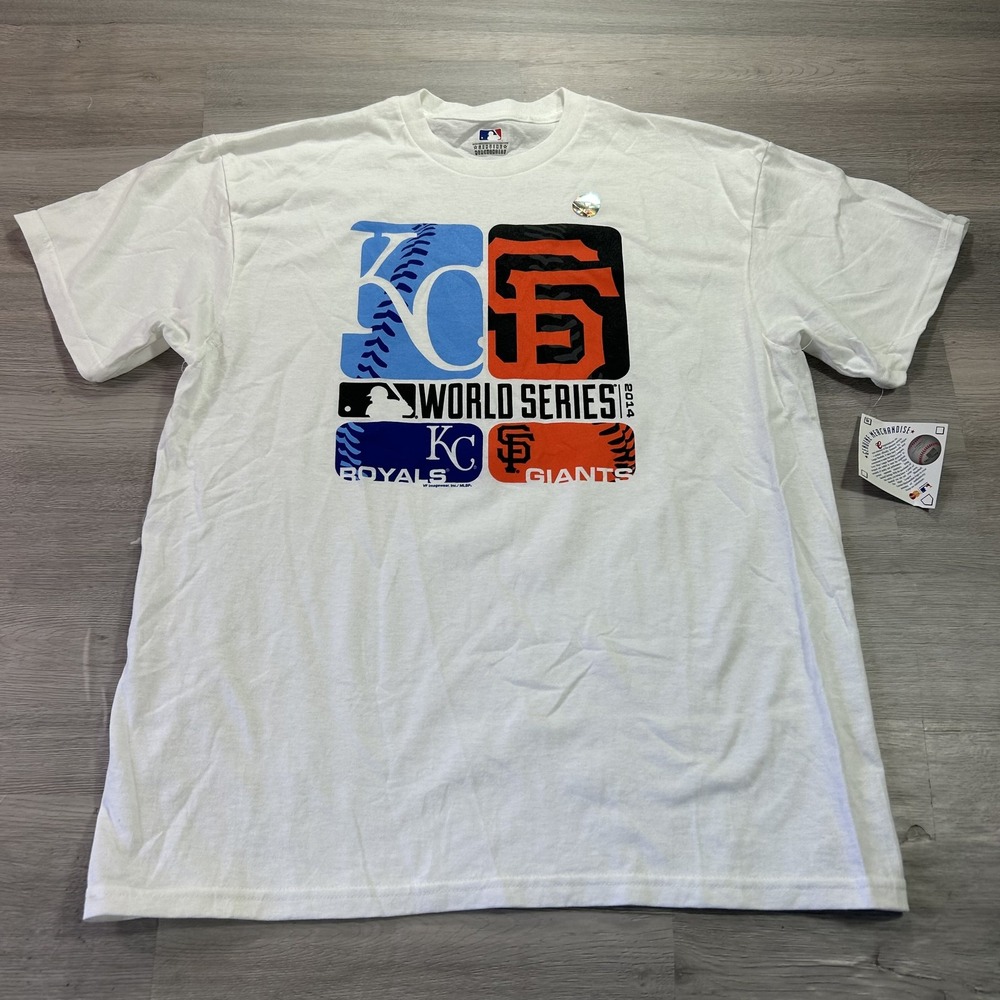 NEW Royals Giants 2014 World Series Shirt Mens Large MLB Genuine Merchandise